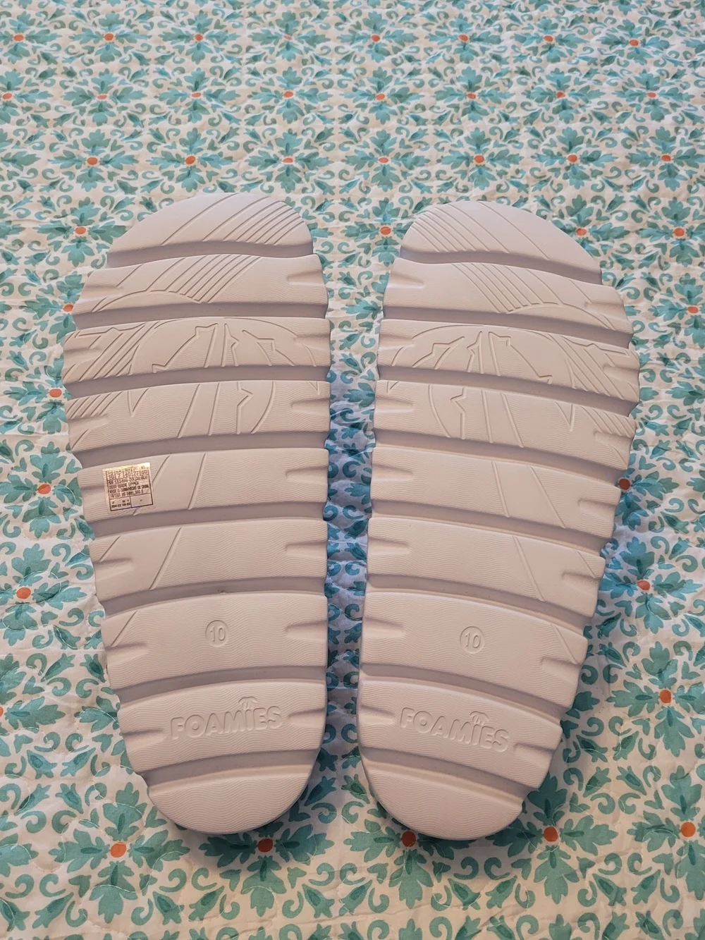 Skechers Blue and White Slide Sandals with Lime Buckles. Womens Size 10